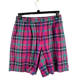 Vintage Golf Shorts Plaid Checkered 90s Y2K Pleated High Rise Womens Size 14 Vtg